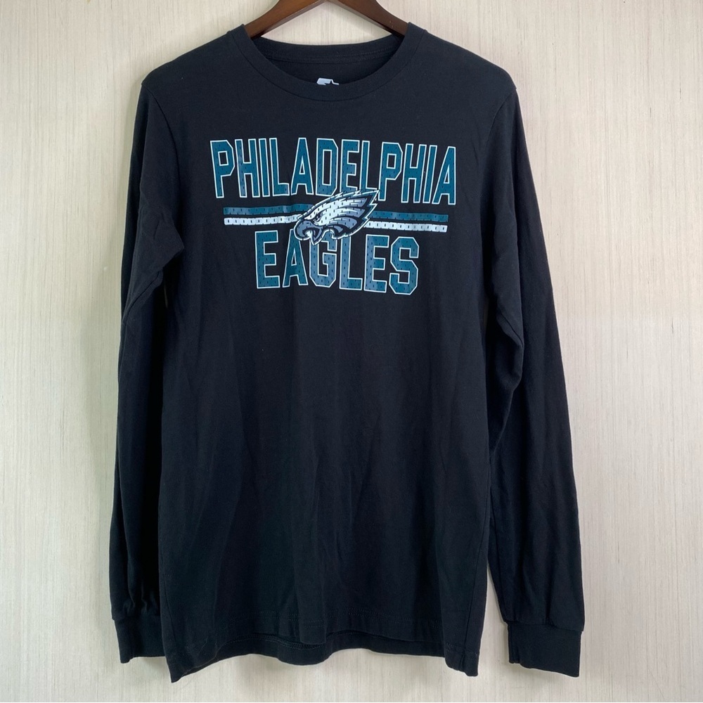 Starter Philadelphia Eagles Black Long-Sleeve Team T-Shirt Small